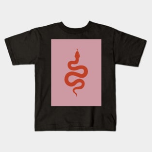 Snake Charm Red & Pink Kids T-Shirt